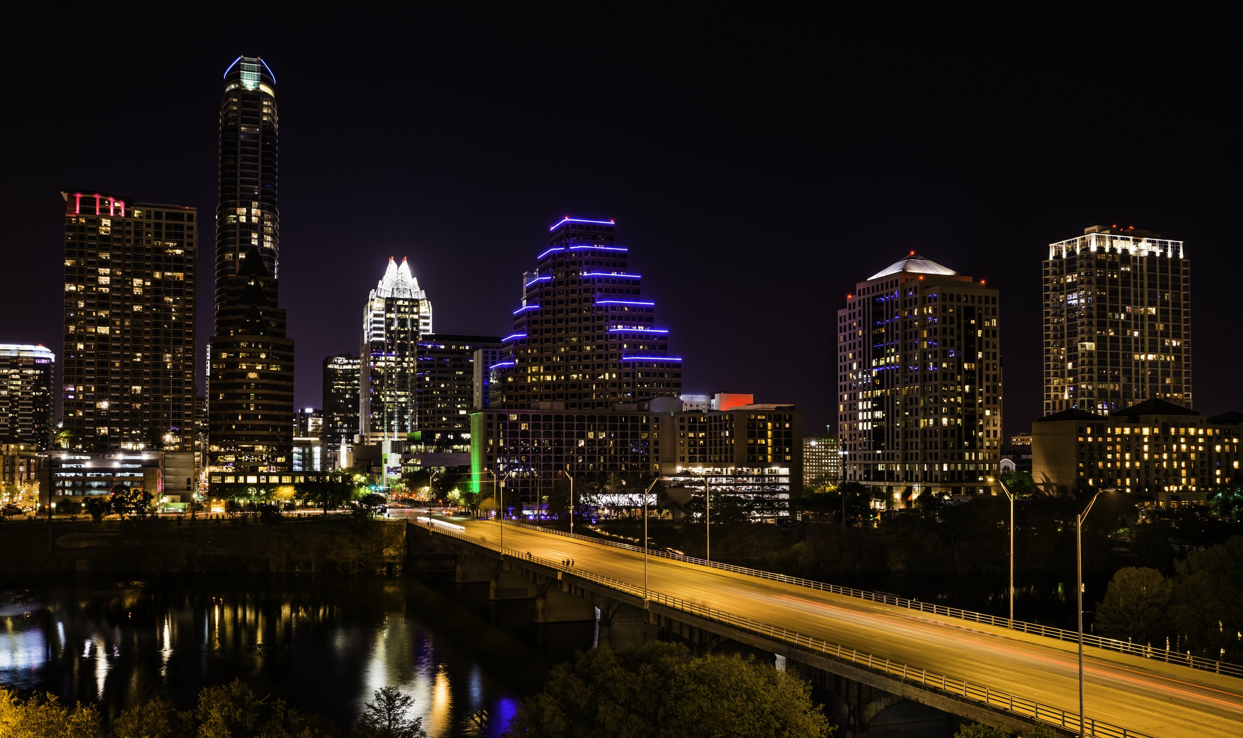 Austin skyline at night